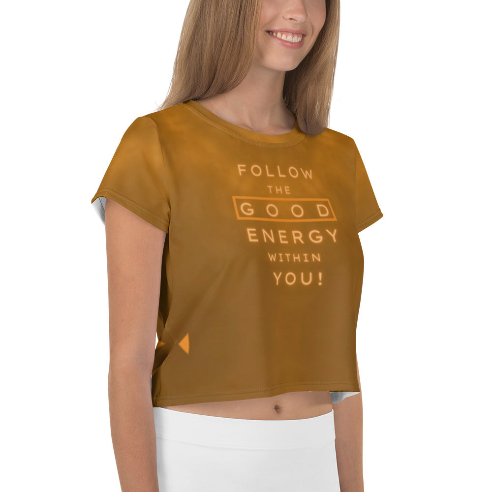 IAM WEARe EXPRESSIONS (F.T.G.E.W.Y.) All-Over Print Crop Tee