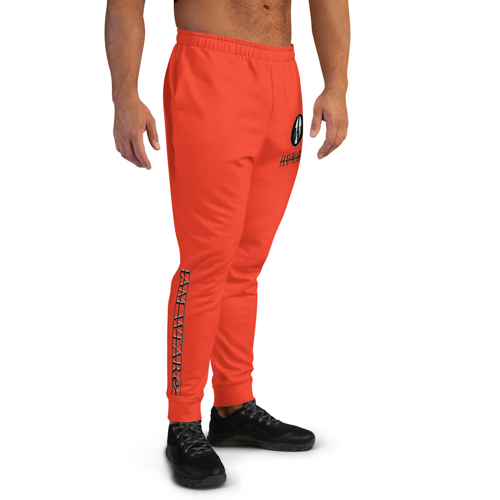 IAM WEARe Designer Men's Orange-Red Joggers