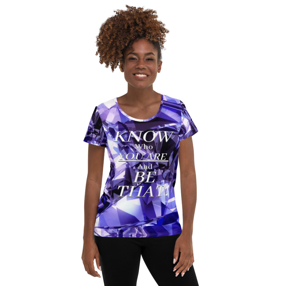 IAM WEARe EXPRESSIONS (K.W.Y.A.A.B.T.) All-Over Print Women's Athletic T-shirt
