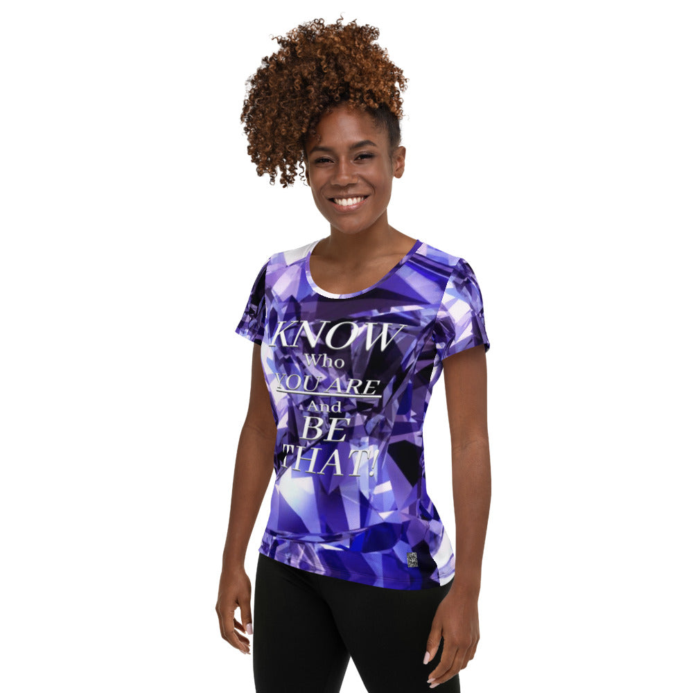 IAM WEARe EXPRESSIONS (K.W.Y.A.A.B.T.) All-Over Print Women's Athletic T-shirt