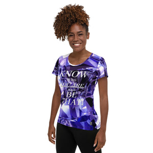 IAM WEARe EXPRESSIONS (K.W.Y.A.A.B.T.) All-Over Print Women's Athletic T-shirt