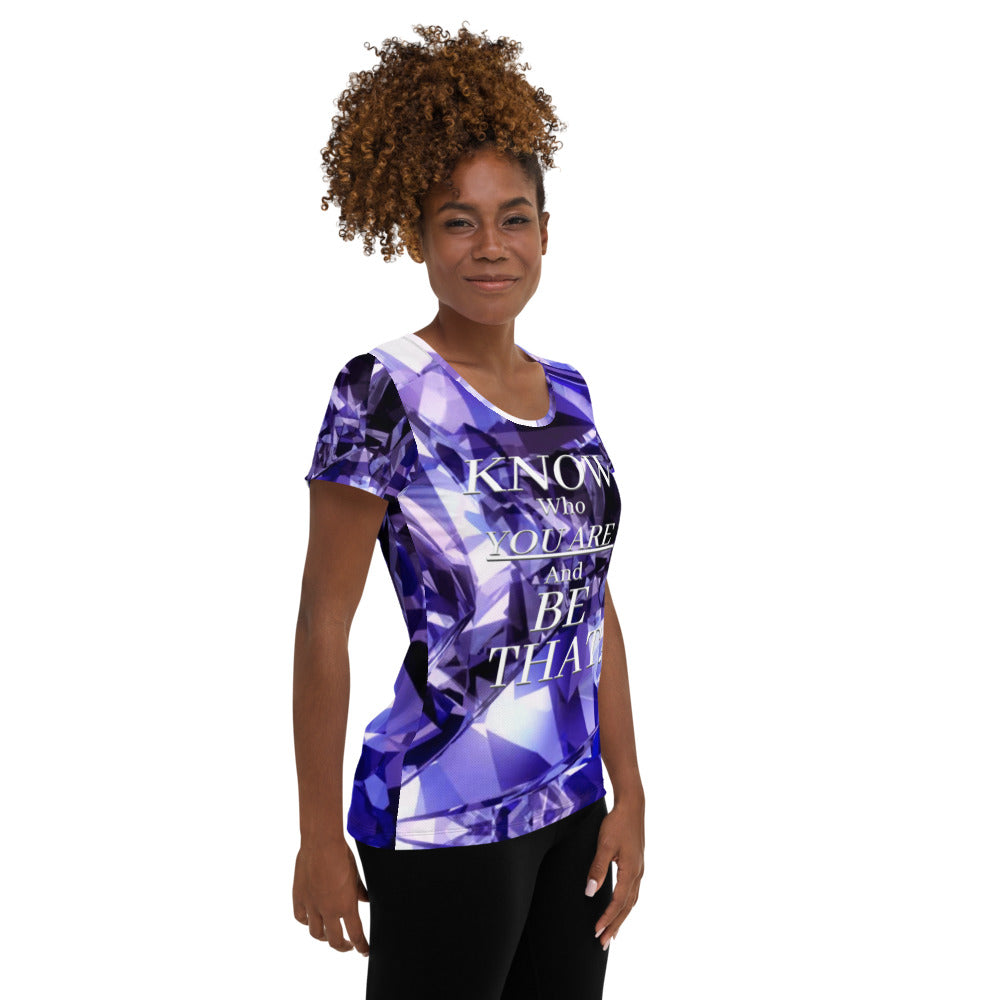 IAM WEARe EXPRESSIONS (K.W.Y.A.A.B.T.) All-Over Print Women's Athletic T-shirt