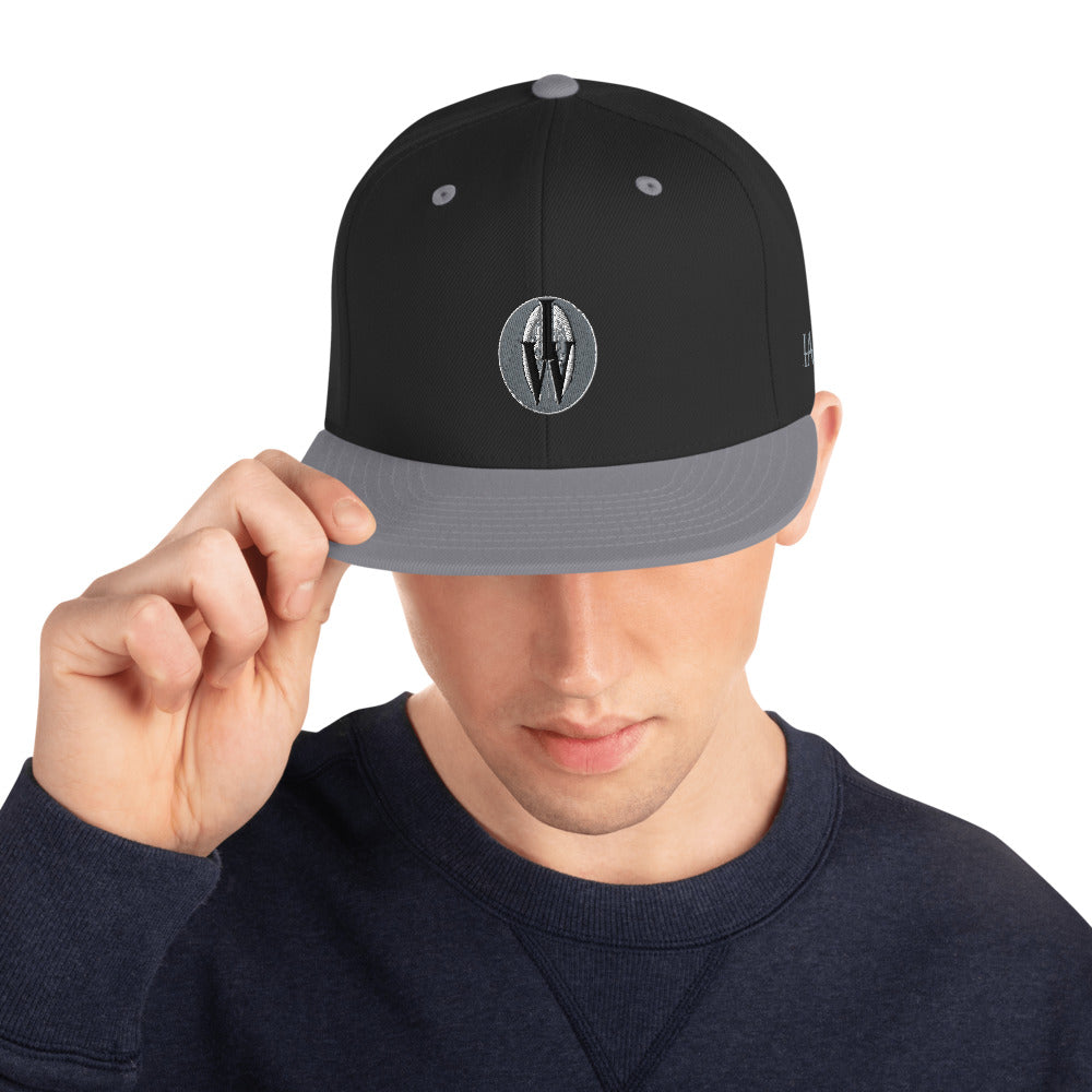 IAM WEARe Designer Black-Mark Snapback Hat