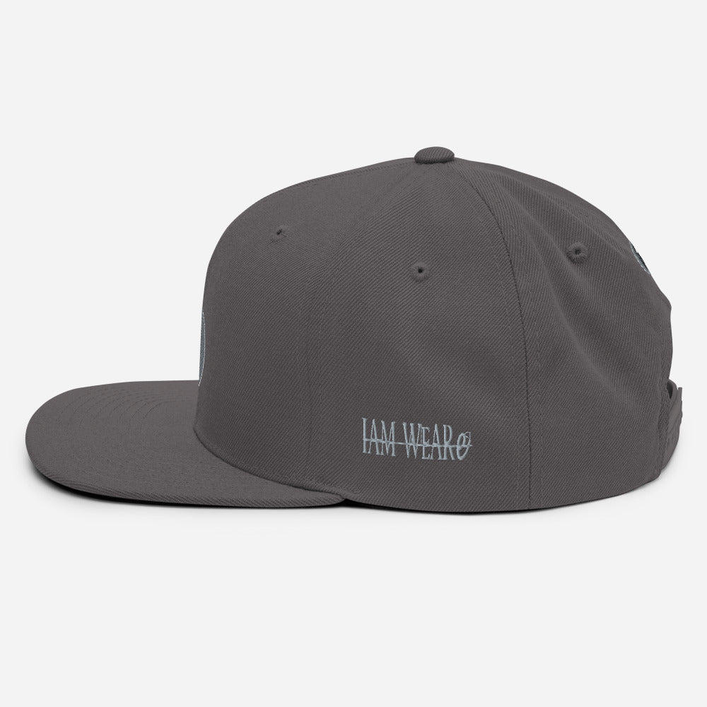 IAM WEARe Designer Black-Mark Snapback Hat