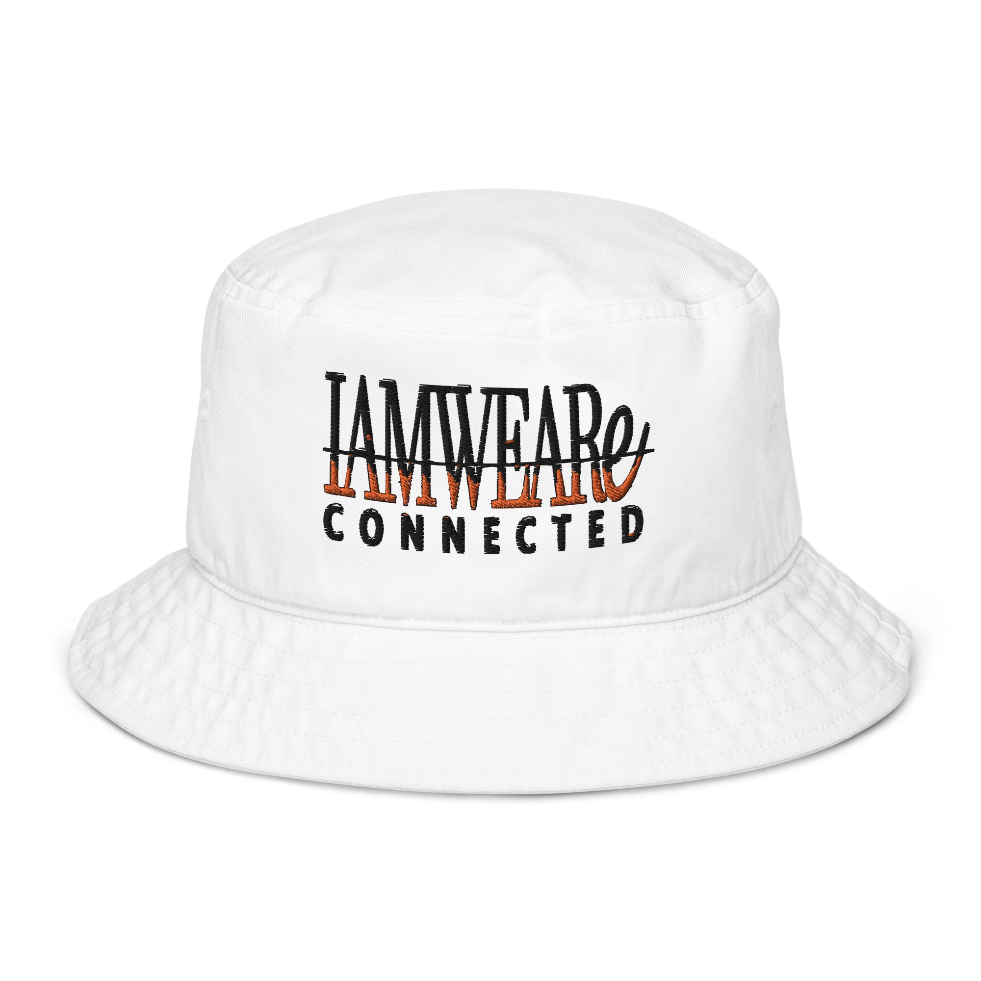 IAM WEARe CONNECTED ORANGE-Drip Bucket Hat