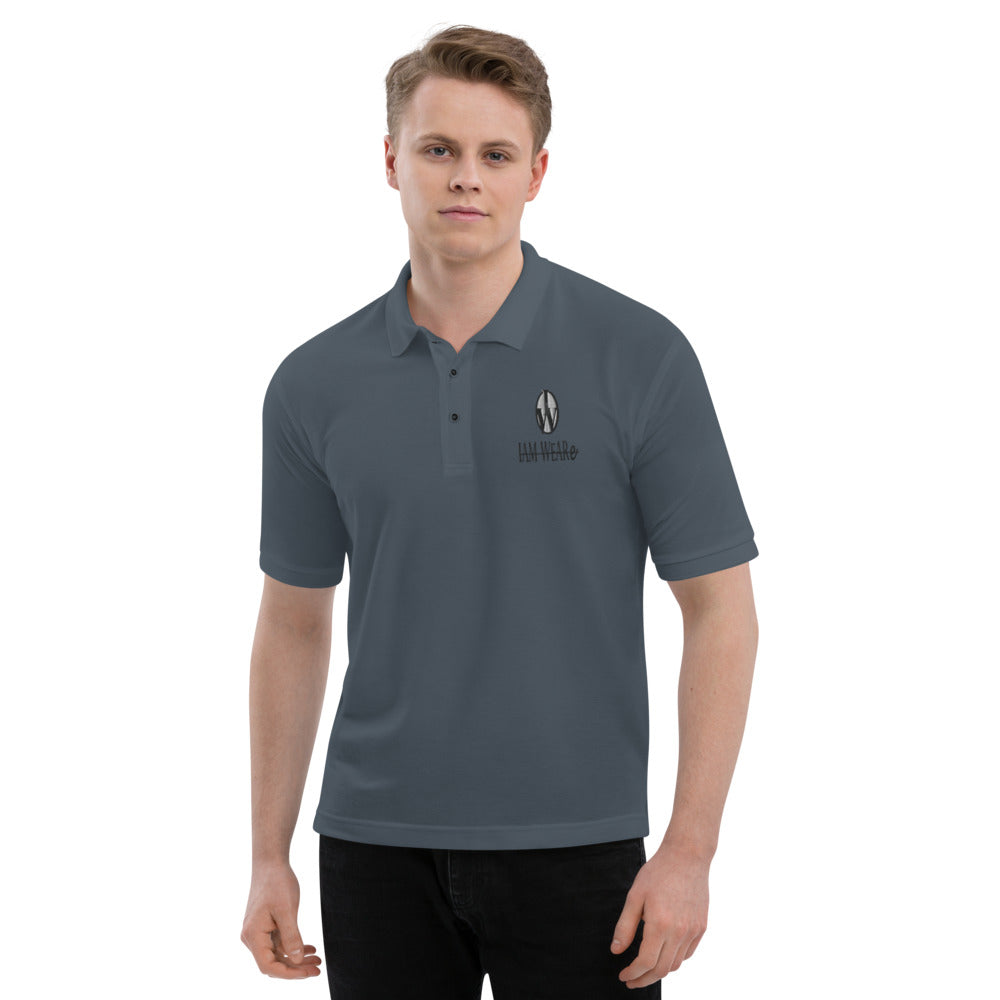 IAM WEARe Designer Black-Letter Men's Premium Polo