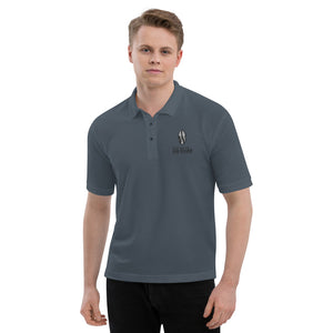 IAM WEARe Designer Black-Letter Men's Premium Polo