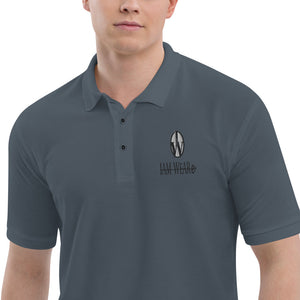 IAM WEARe Designer Black-Letter Men's Premium Polo