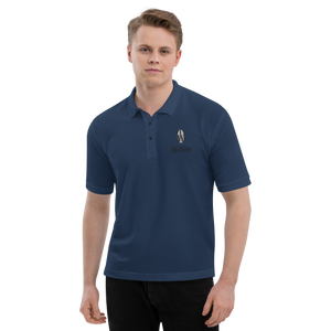 IAM WEARe Designer Black-Letter Men's Premium Polo