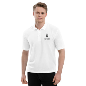 IAM WEARe Designer Black-Letter Men's Premium Polo