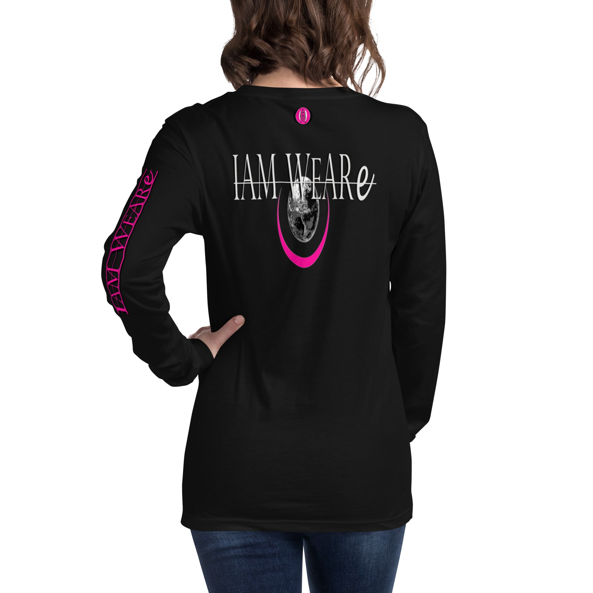 Classic Design Hot Pink-Mark F/B Unisex Long Sleeve Tee