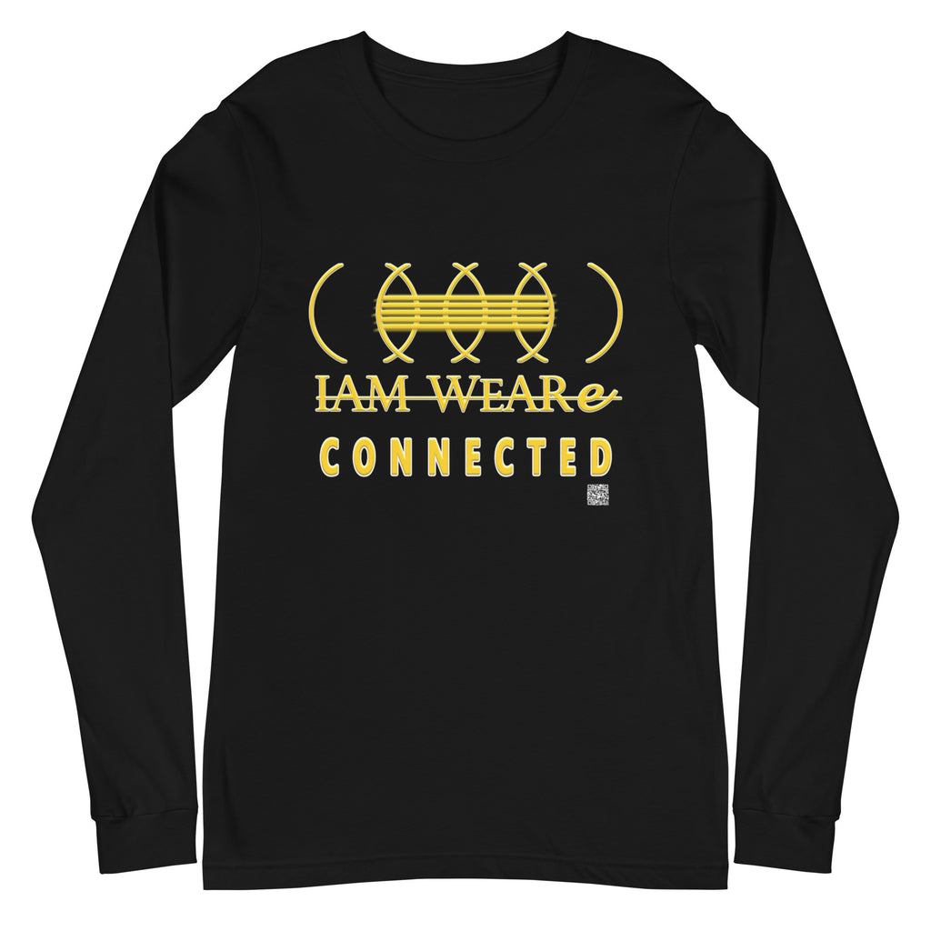 IAM WEARe CONNECTED (CLC) Unisex GOLD-Letter Bella Long Sleeve Tee