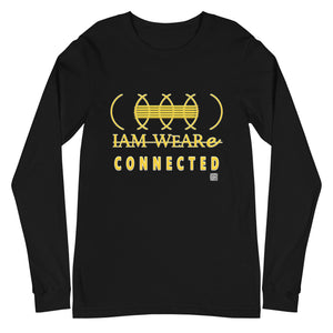 IAM WEARe CONNECTED (CLC) Unisex GOLD-Letter Bella Long Sleeve Tee