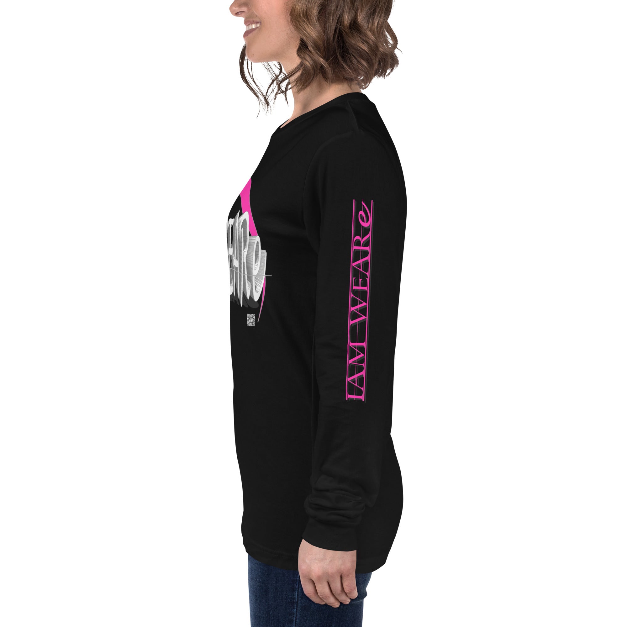 Dynamic Design Hot Pink-Mark F/B Unisex Long Sleeve Tee