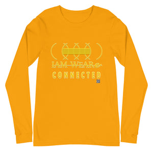 IAM WEARe CONNECTED (CLC) Unisex GOLD-Letter Bella Long Sleeve Tee