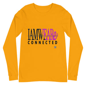 IAM WEARe CONNECTED Design (GSL2) Purple-Letter Bella F/B Unisex Long Sleeve Tee