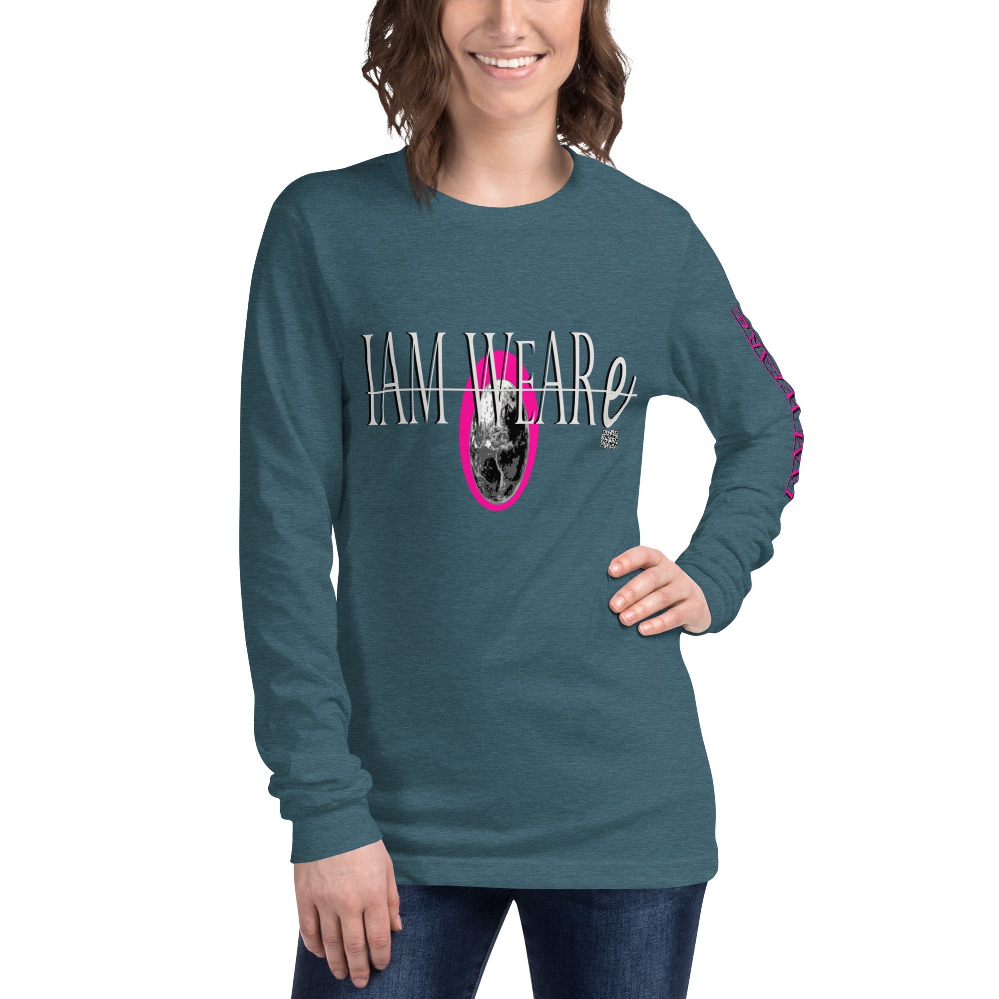 Classic Design Hot Pink-Mark F/B Unisex Long Sleeve Tee