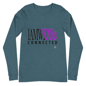 IAM WEARe CONNECTED Design (GSL2) Purple-Letter Bella F/B Unisex Long Sleeve Tee