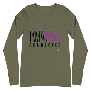 IAM WEARe CONNECTED Design (GSL2) Purple-Letter Bella F/B Unisex Long Sleeve Tee