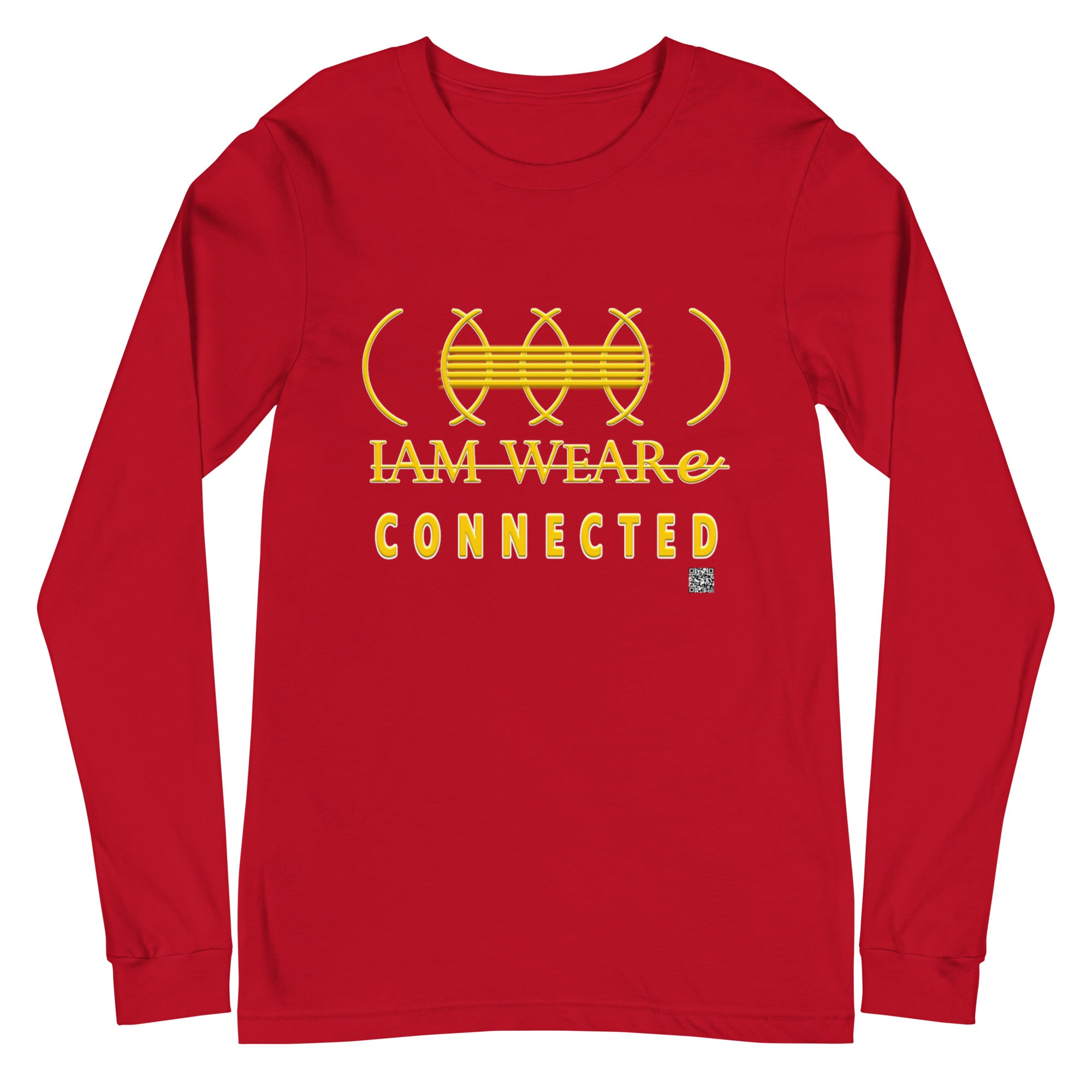 IAM WEARe CONNECTED (CLC) Unisex GOLD-Letter Bella Long Sleeve Tee