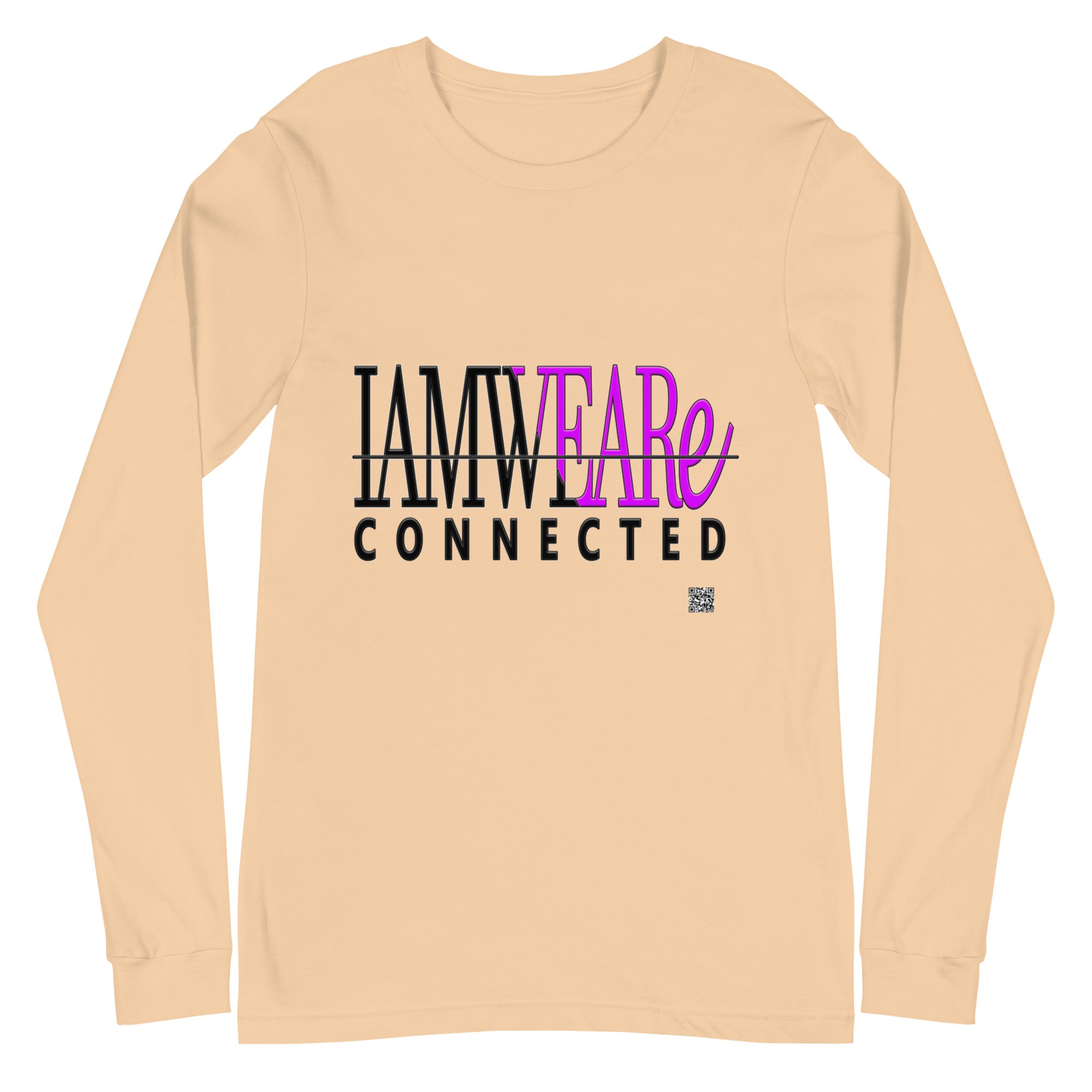 IAM WEARe CONNECTED Design (GSL2) Purple-Letter Bella F/B Unisex Long Sleeve Tee