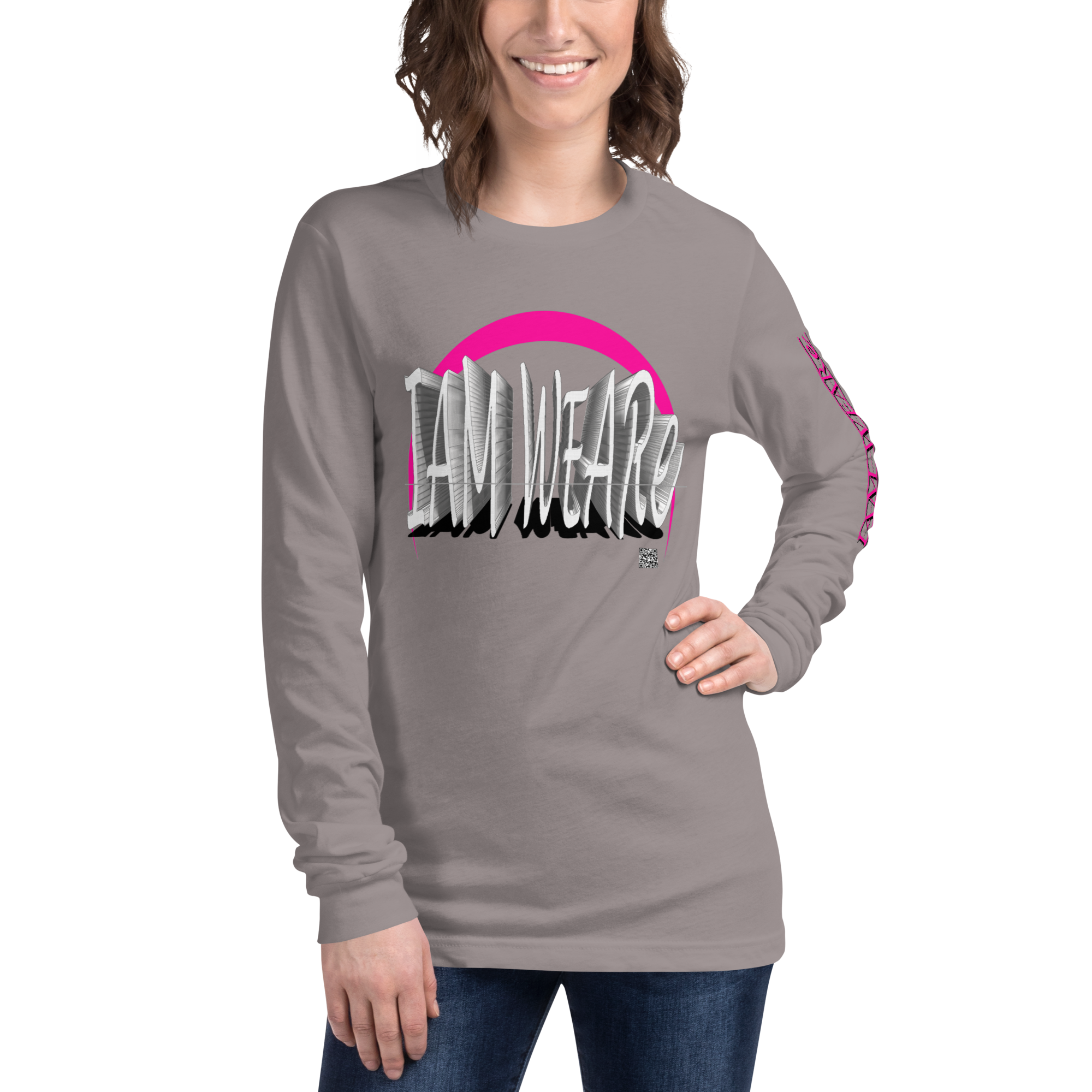 Dynamic Design Hot Pink-Mark F/B Unisex Long Sleeve Tee