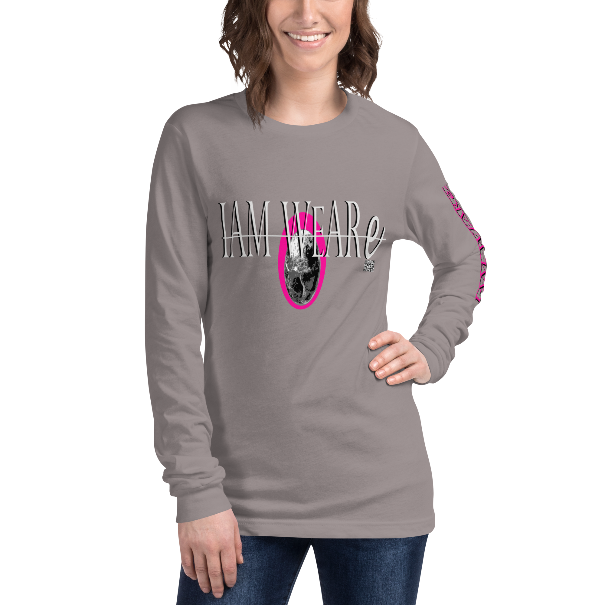 Classic Design Hot Pink-Mark F/B Unisex Long Sleeve Tee