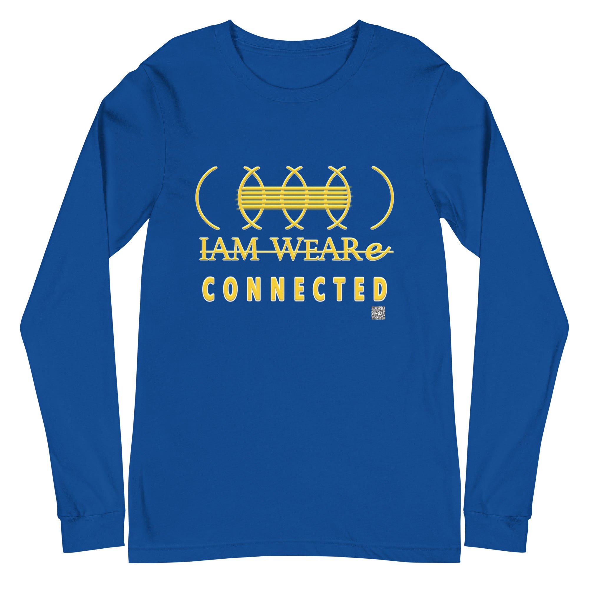 IAM WEARe CONNECTED (CLC) Unisex GOLD-Letter Bella Long Sleeve Tee