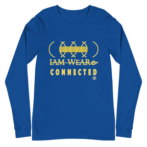 IAM WEARe CONNECTED (CLC) Unisex GOLD-Letter Bella Long Sleeve Tee