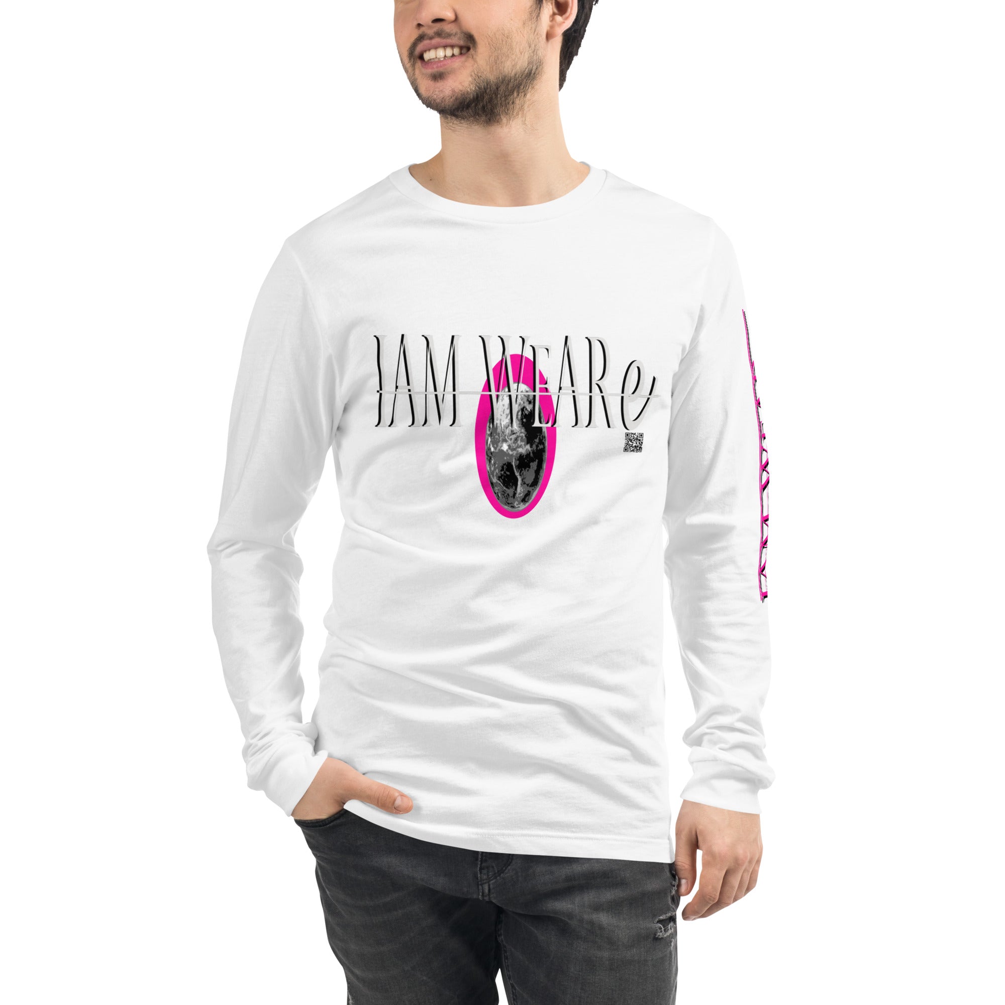 Classic Design Hot Pink-Mark F/B Unisex Long Sleeve Tee