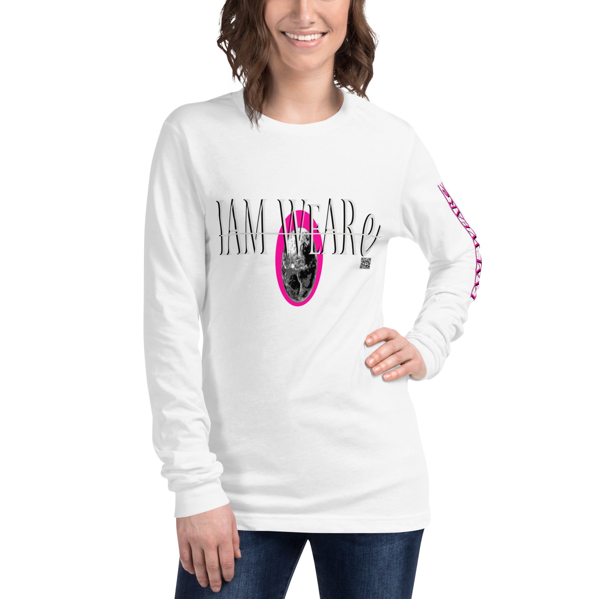 Classic Design Hot Pink-Mark F/B Unisex Long Sleeve Tee