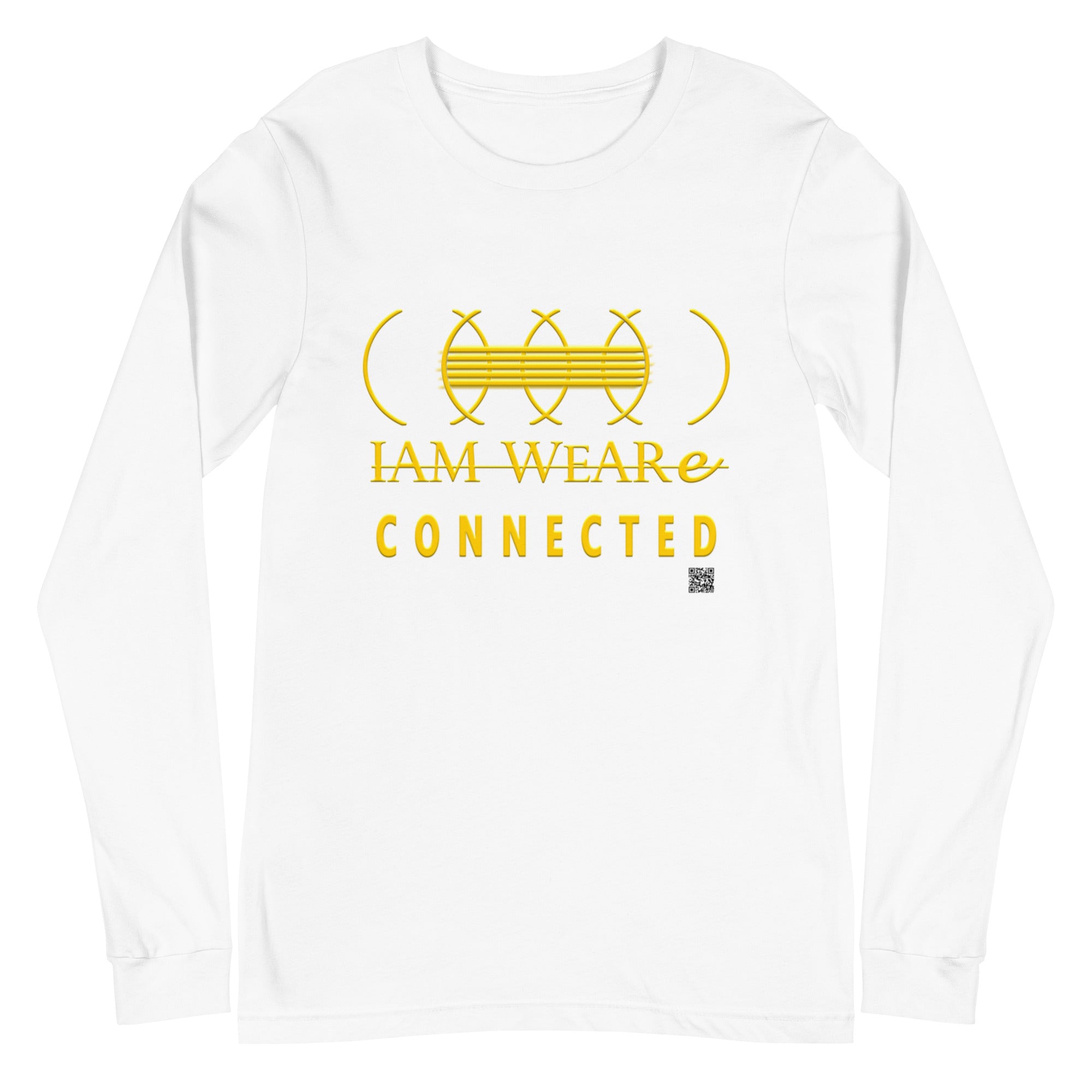 IAM WEARe CONNECTED (CLC) Unisex GOLD-Letter Bella Long Sleeve Tee