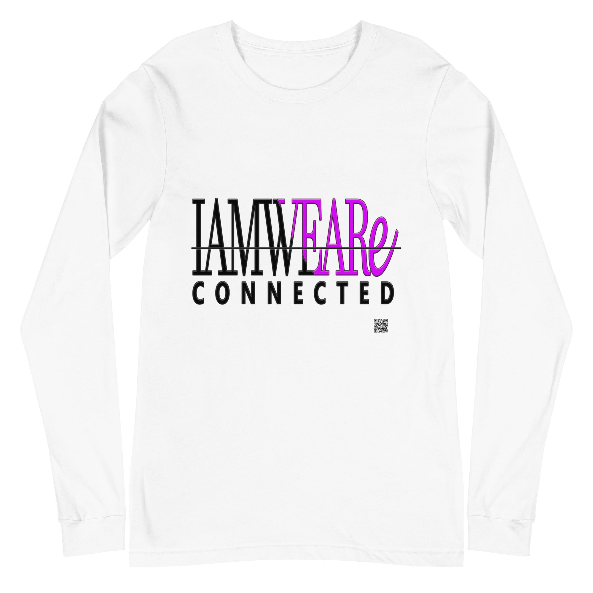 IAM WEARe CONNECTED Design (GSL2) Purple-Letter Bella F/B Unisex Long Sleeve Tee