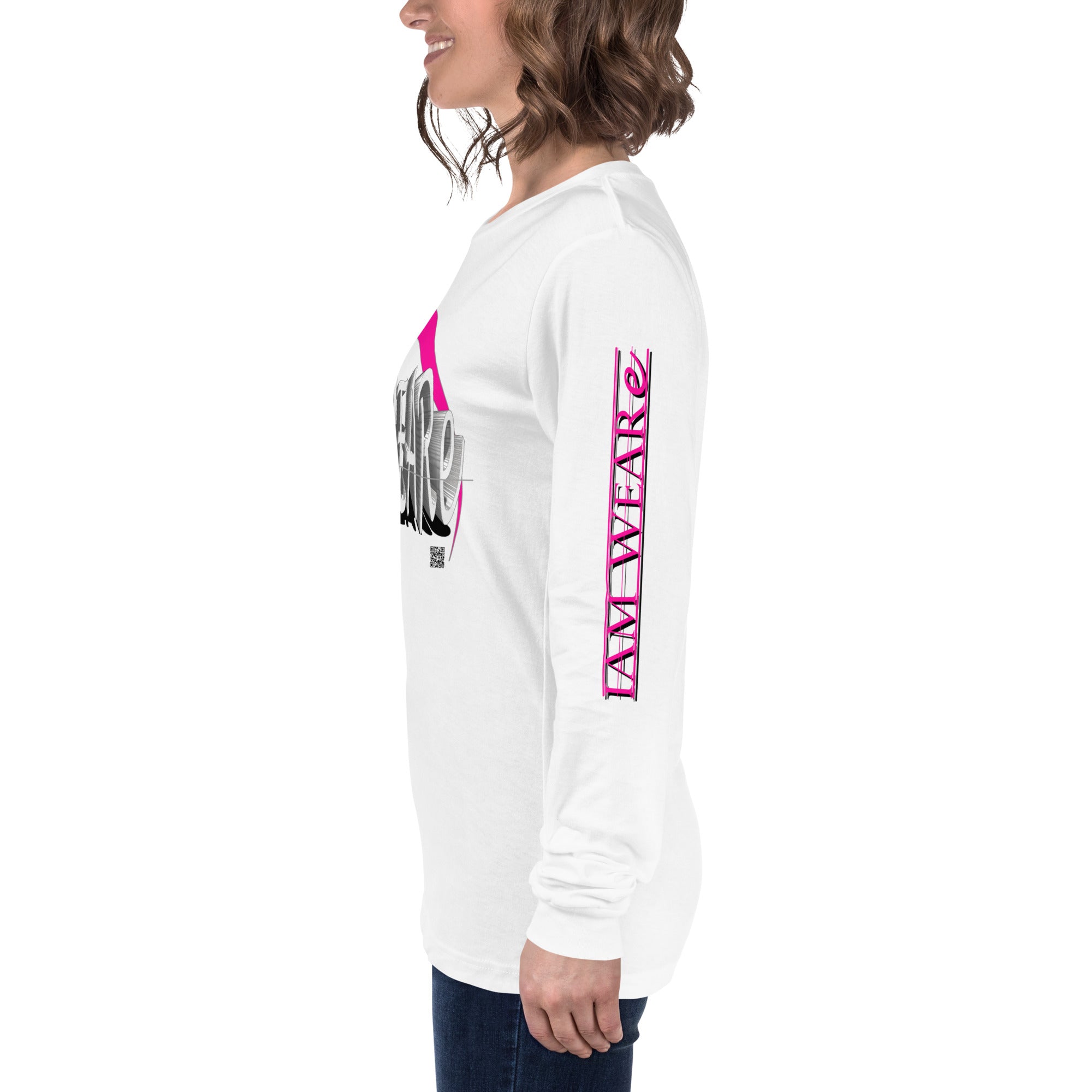 Dynamic Design Hot Pink-Mark F/B Unisex Long Sleeve Tee