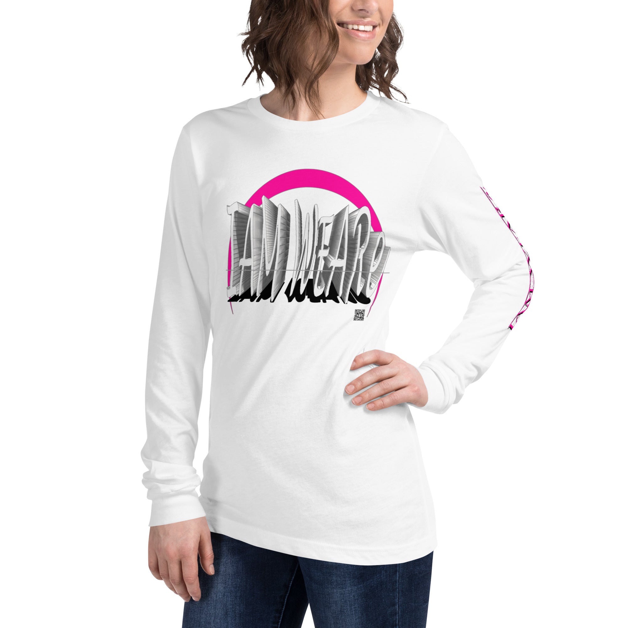 Dynamic Design Hot Pink-Mark F/B Unisex Long Sleeve Tee