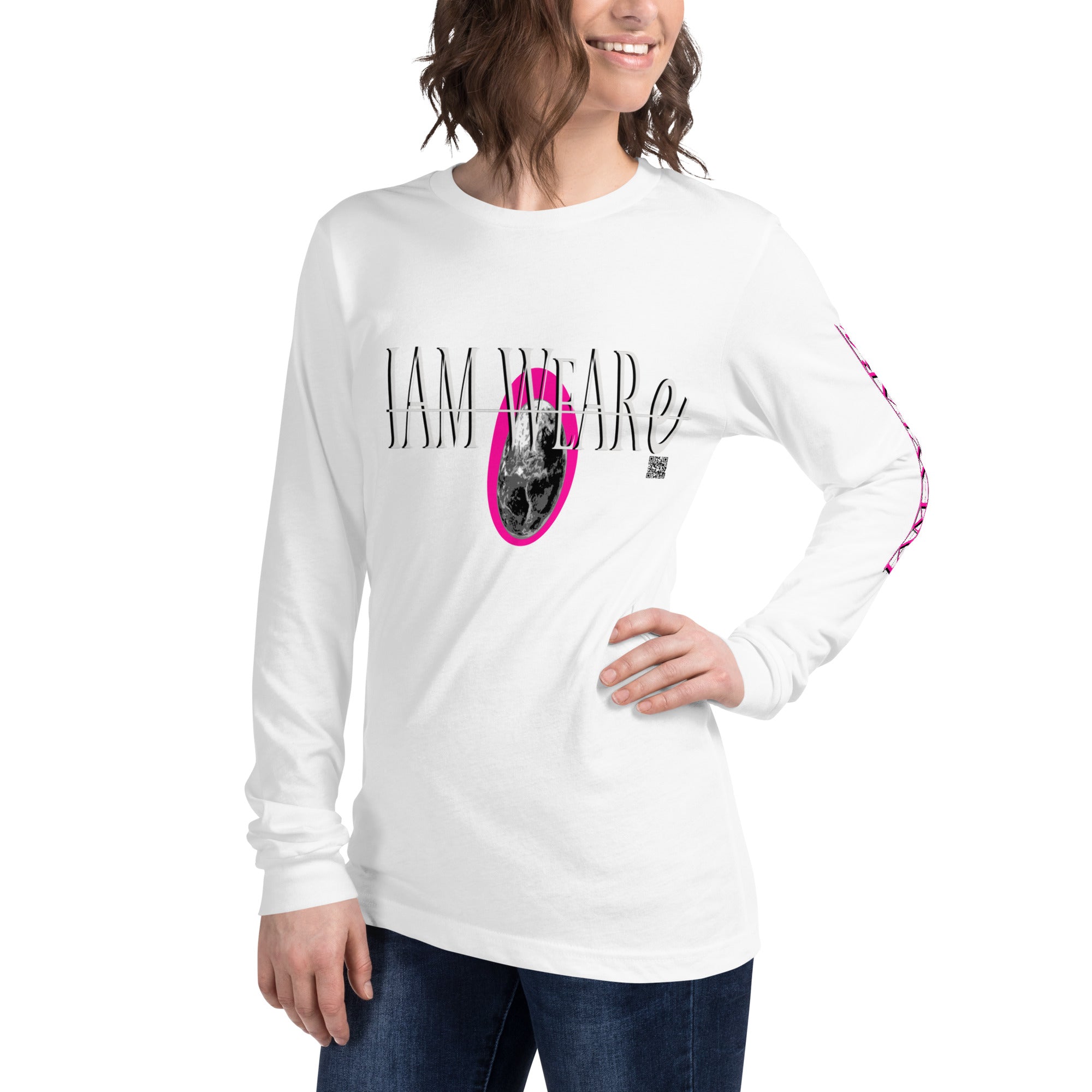 Classic Design Hot Pink-Mark F/B Unisex Long Sleeve Tee