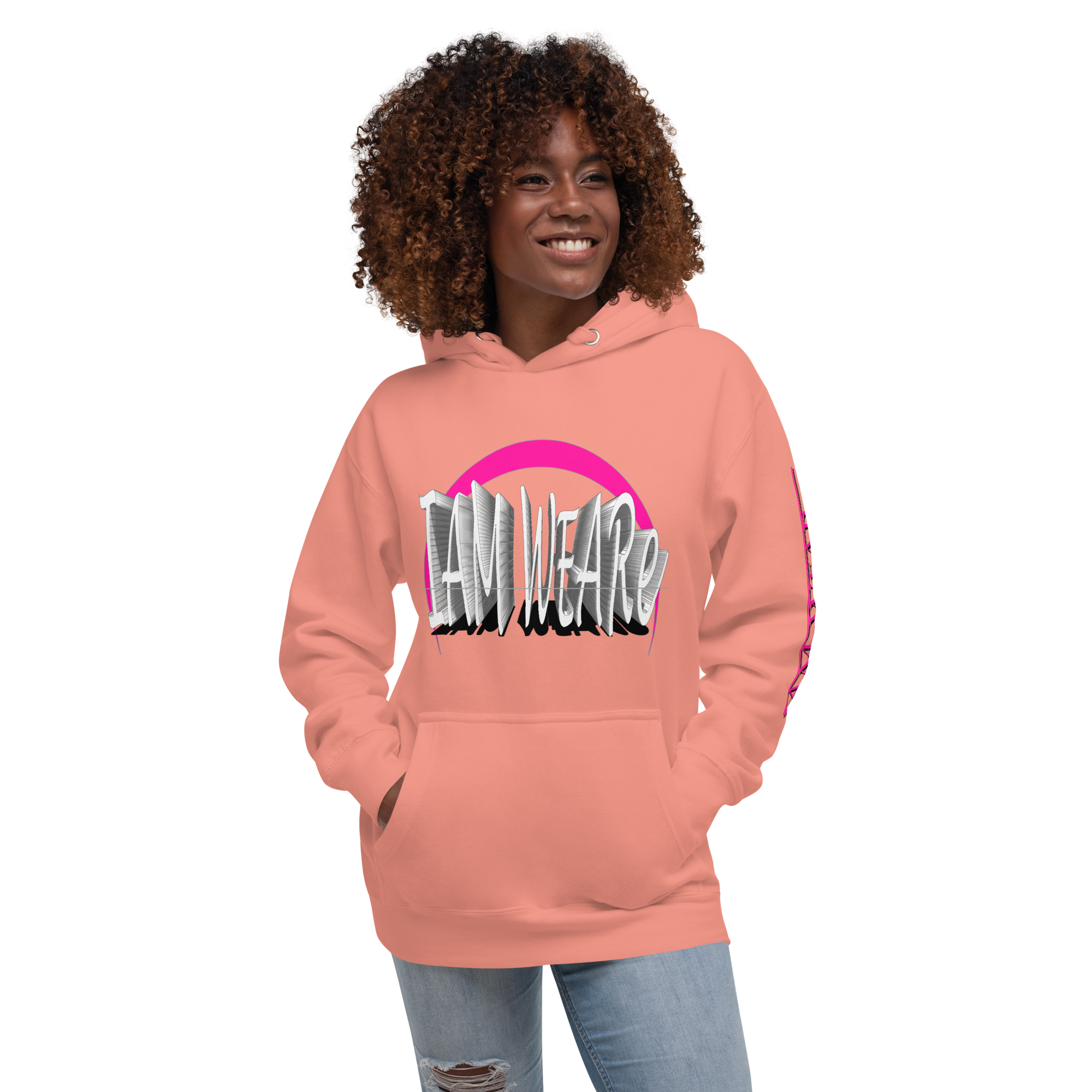 Dynamic Design Hot Pink-Mark F/B/S Unisex Hoodie