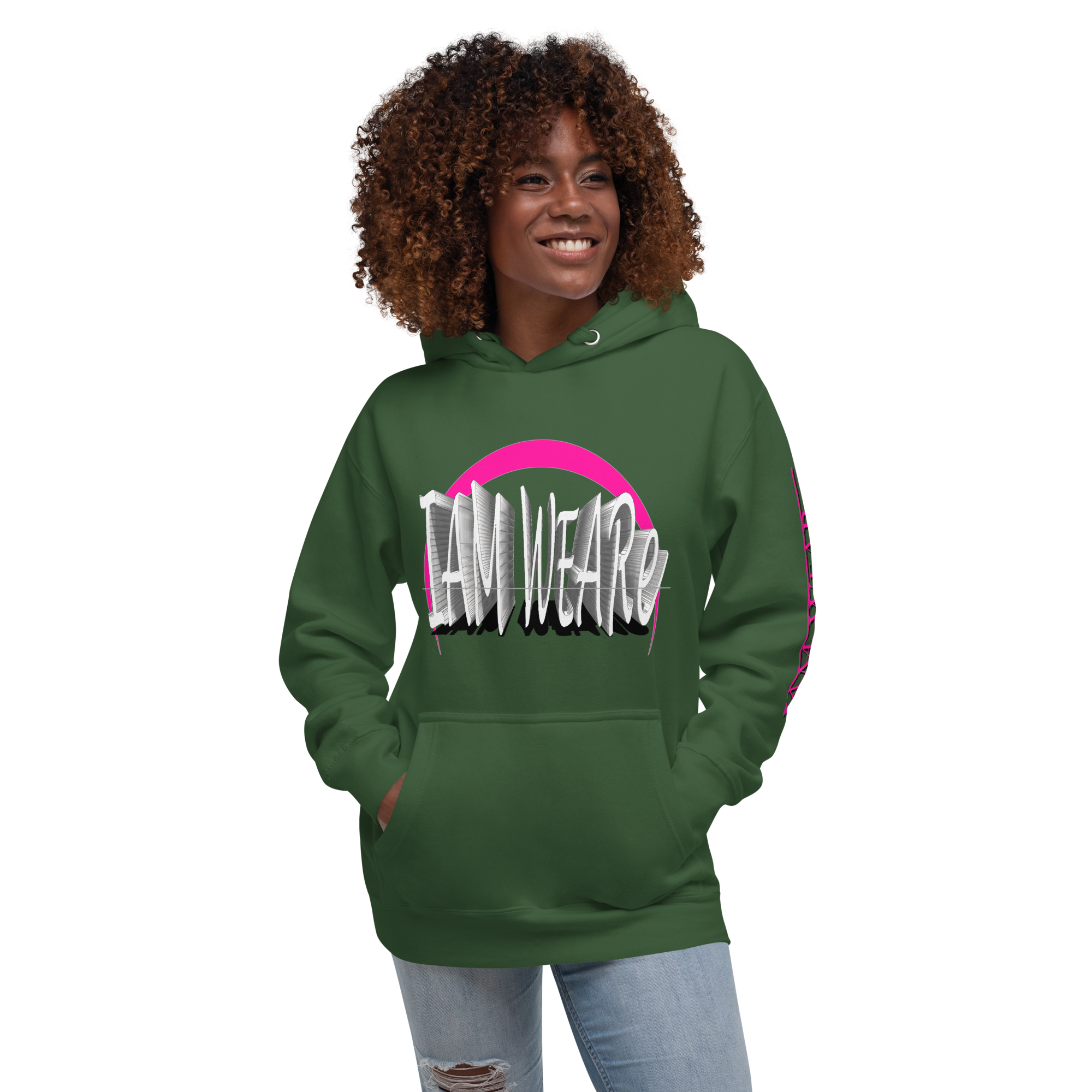 Dynamic Design Hot Pink-Mark F/B/S Unisex Hoodie