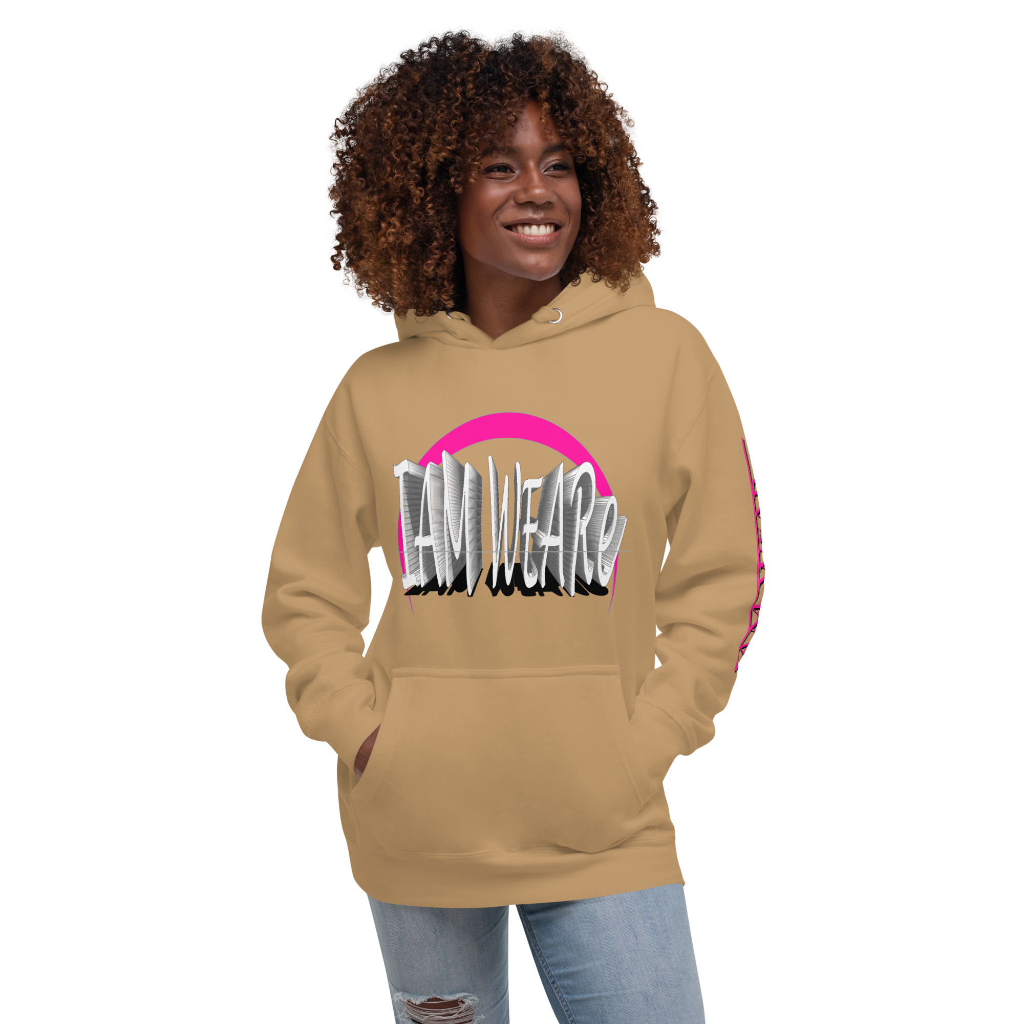 Dynamic Design Hot Pink-Mark F/B/S Unisex Hoodie