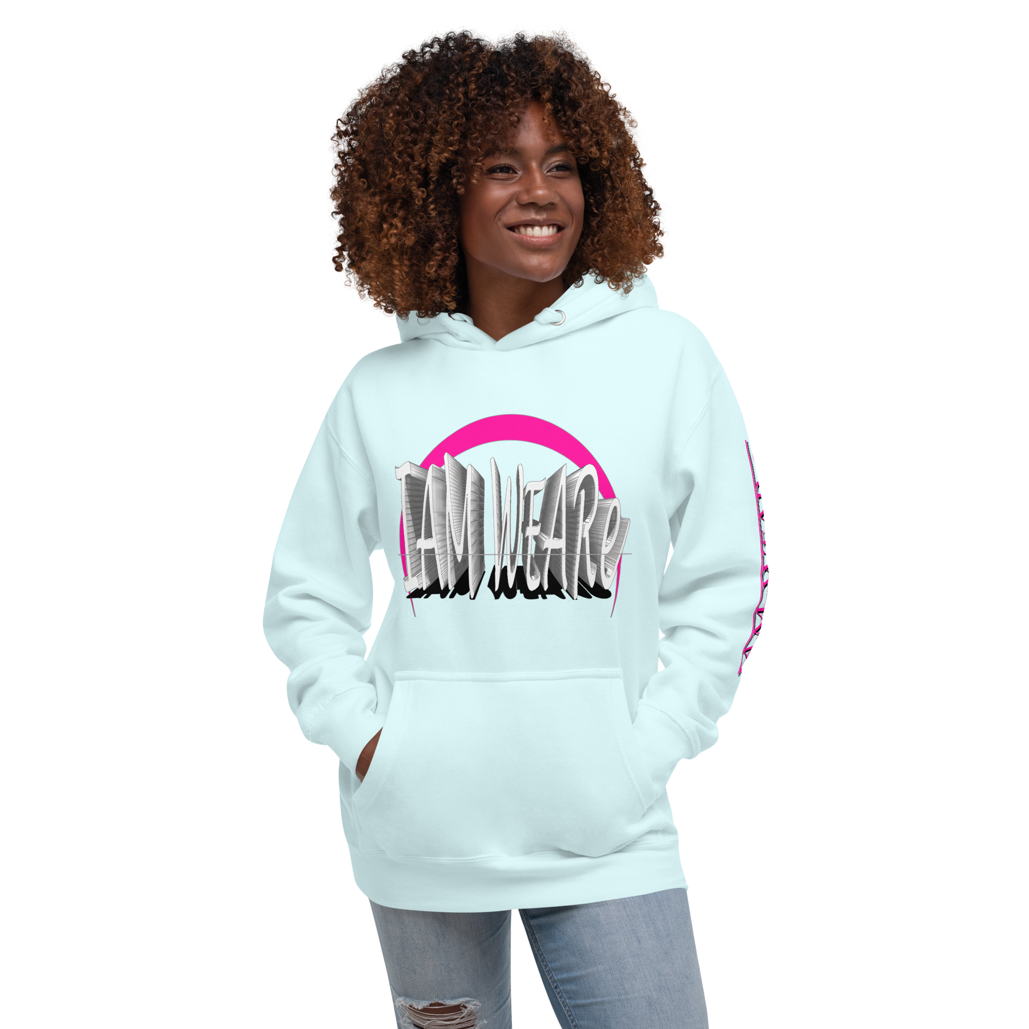 Dynamic Design Hot Pink-Mark F/B/S Unisex Hoodie