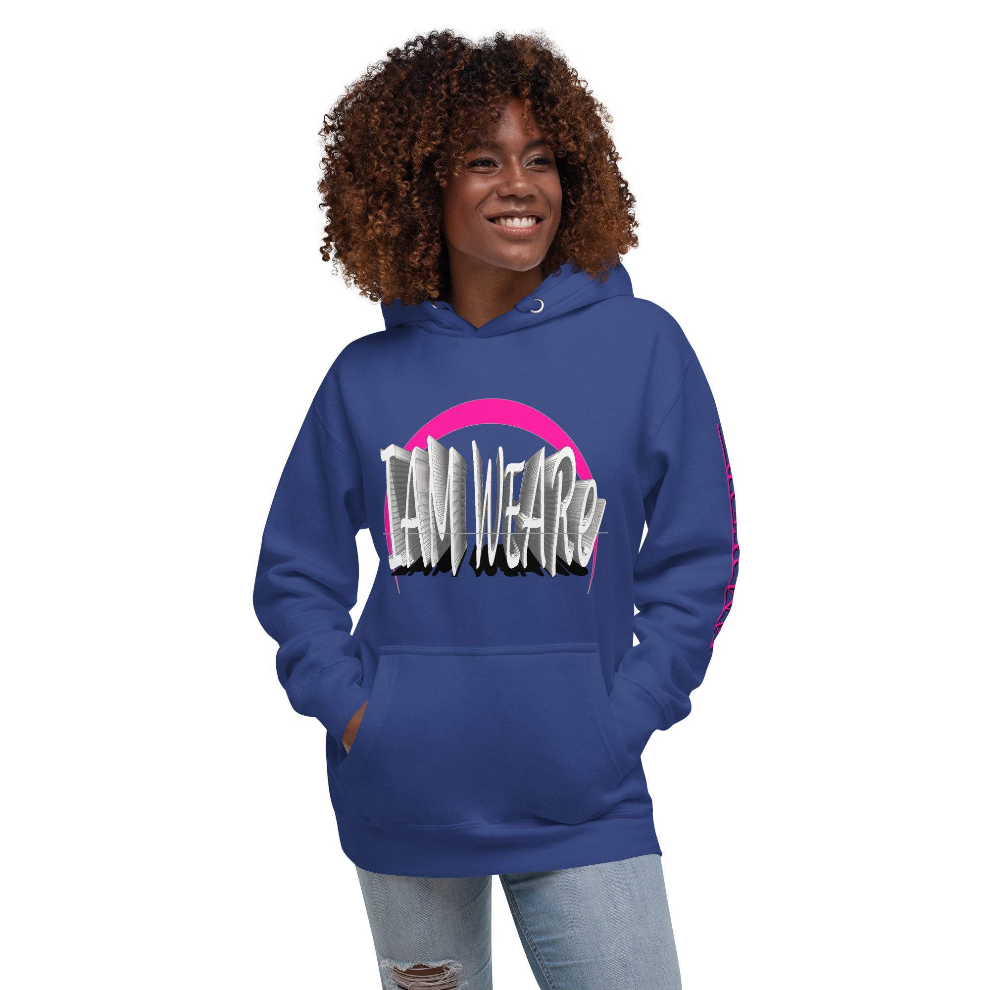 Dynamic Design Hot Pink-Mark F/B/S Unisex Hoodie