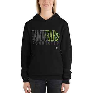 IAM WEARe CONNECTED Design (GSL2) Green-Letter Bella F/B Unisex Hoodie