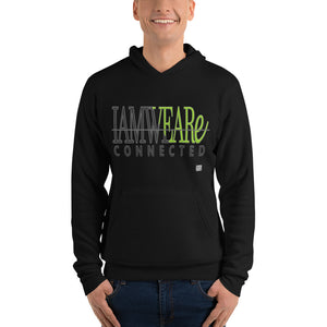 IAM WEARe CONNECTED Design (GSL2) Green-Letter Bella F/B Unisex Hoodie