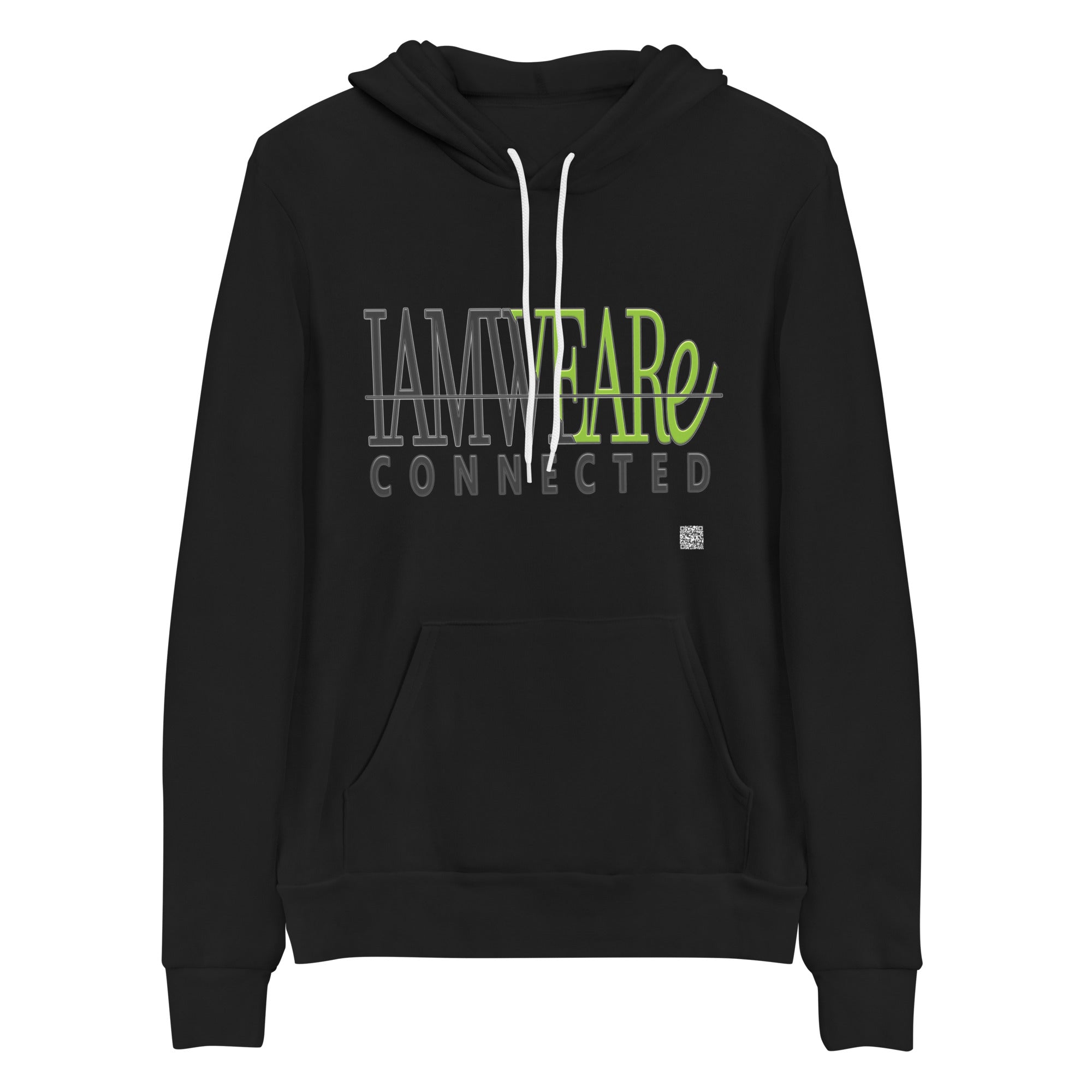 IAM WEARe CONNECTED Design (GSL2) Green-Letter Bella F/B Unisex Hoodie