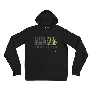 IAM WEARe CONNECTED Design (GSL2) Green-Letter Bella F/B Unisex Hoodie