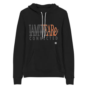 IAM WEARe CONNECTED Design (GSL2) Orange-Letter Bella F/B Unisex Hoodie