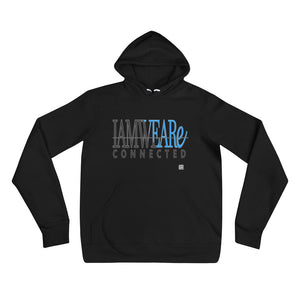 IAM WEARe CONNECTED Design (GSL2) Blue-Letter Bella F/B Unisex Hoodie