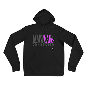 IAM WEARe CONNECTED Design (GSL2) Purple-Letter Bella F/B Unisex Hoodie