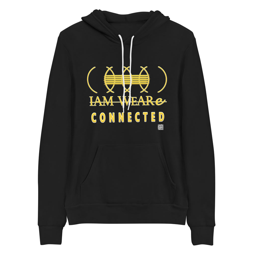 IAM WEARe CONNECTED Design (LUXE) Gold-Letter Bella F/B Unisex Hoodie