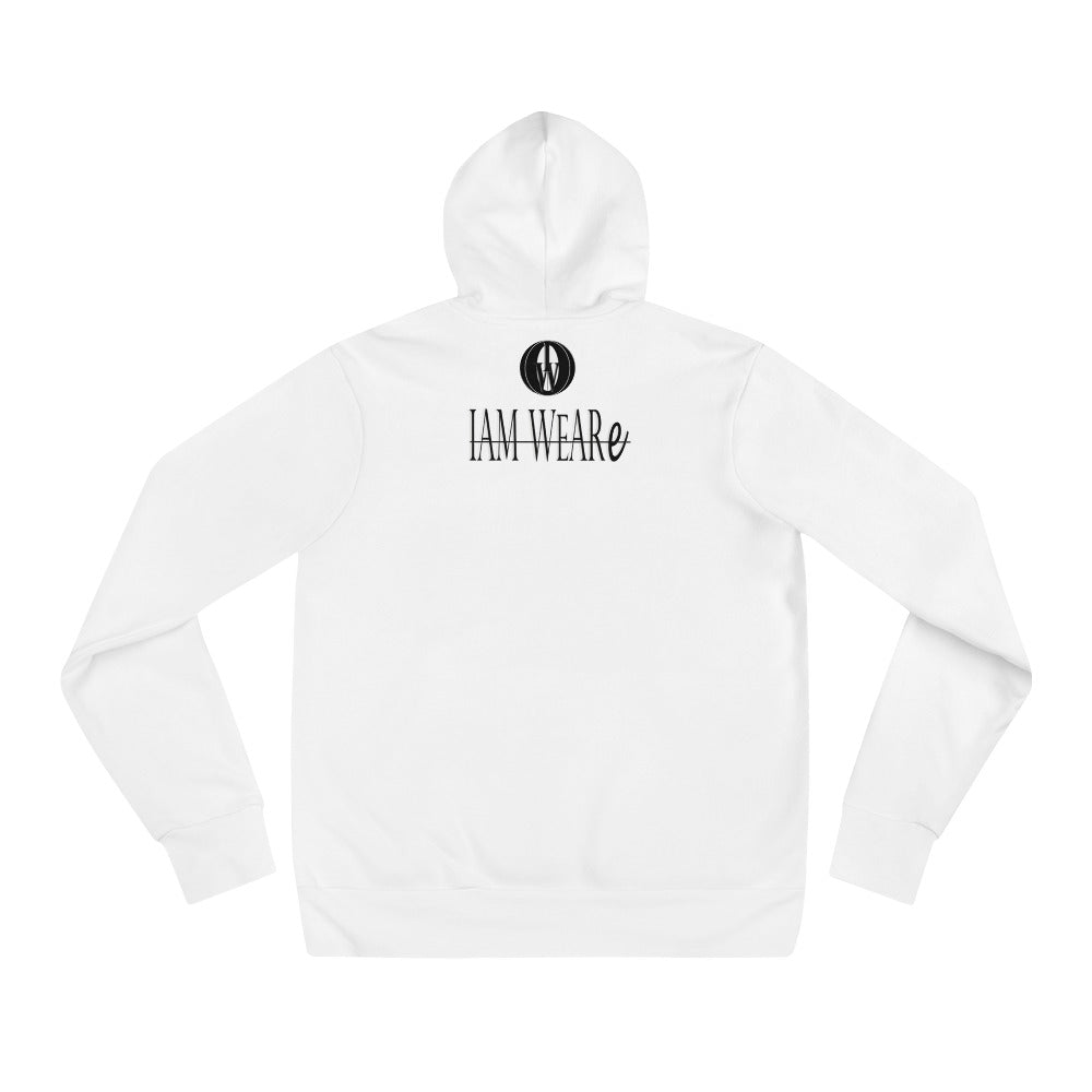 IAM WEARe CONNECTED Design (LUXE) PLATINUM-Letter Bella F/B Unisex Hoodie